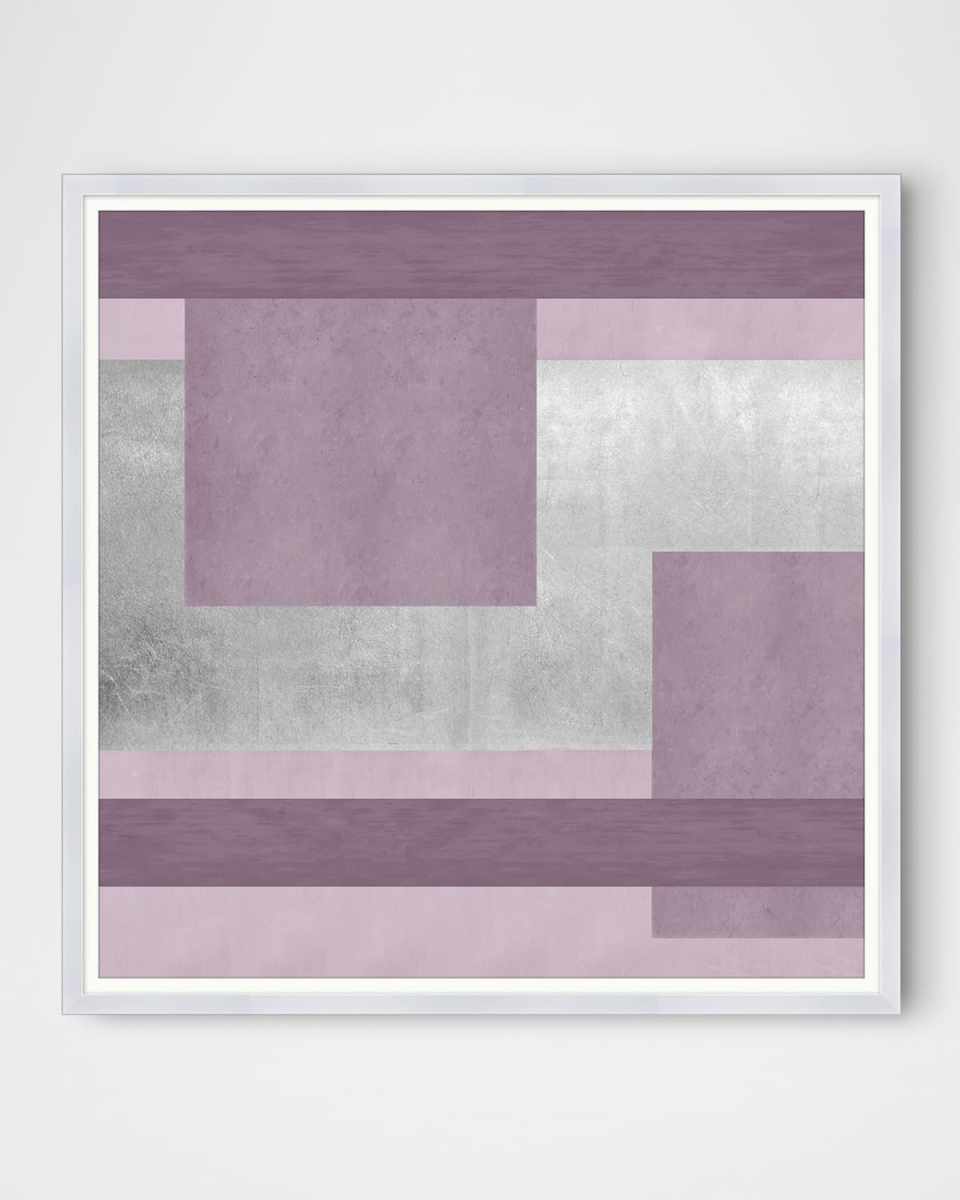 "Silver Maze 4" Framed Giclee